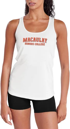 Vista 406 de Camiseta deportiva sin mangas oficial de NCAA Collegiate para mujer, con espalda cruzada, colección con logotipo primario