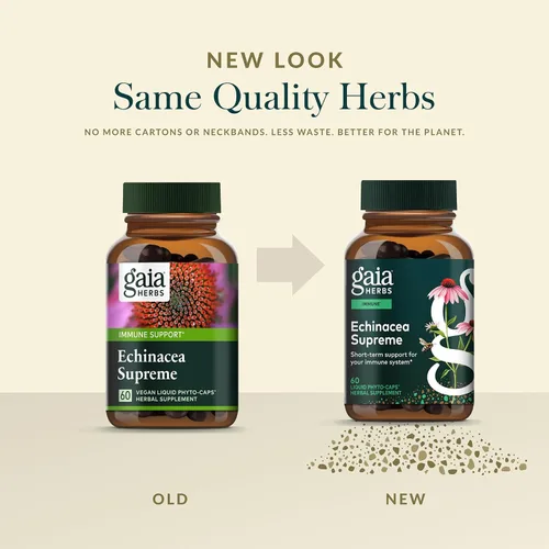 Vista 6 de Gaia Herbs Echinacea Supreme - Suplemento de apoyo inmunológico - Mezcla de equinácea purpurea y angustifolia para apoyar el sistema inmunológico*