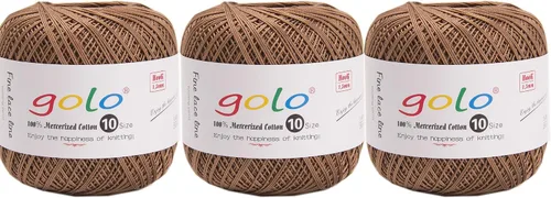 Vista 84 de Golo - 3 bolas de hilo de ganchillo tamaño 10, hilo de crochet para tejer a mano 102