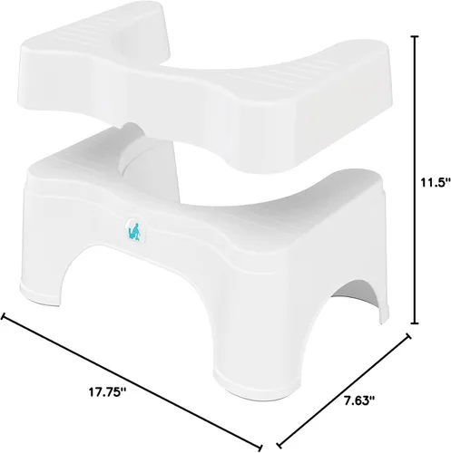 Vista 11 de Squatty Potty The Original Taburete de Baño para Inodoro - Ajustable 2.0, Convertible a 7" o 9" de Altura con Tapa Removible para Adultos y Niños