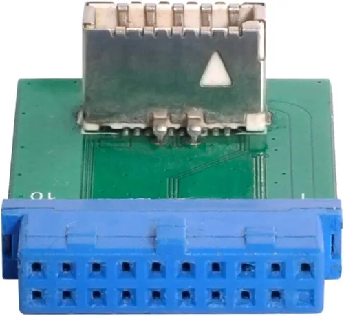 Vista 3 de xiwai USB 3.1 Panel frontal Socket Key-B Tipo-E a USB 3.0 20Pin Header Adaptador de extensión macho para placa base