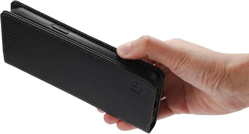 Vista 6 de Compatible con Blackview Oscal Flat 1c Flip Kickstand Magnetic Closure Wallet case Funda Negro