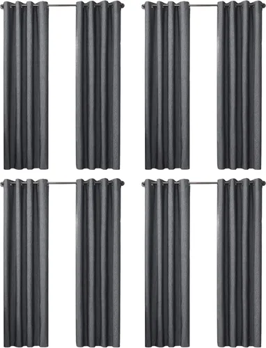Vista 13 de Sun Zero Noir Dimensional Thermal Extreme - Cortina opaca con ojales, 52 x 96 pulgadas, gris carbón (paquete de 4)