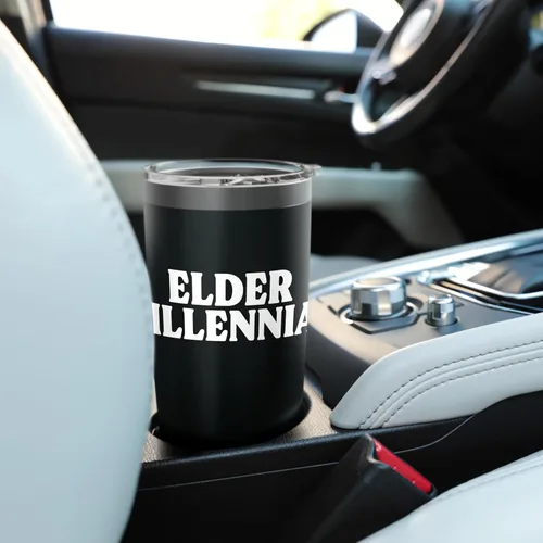Vista 6 de Elder Millennial Funny Retro 90s Nostalgia Stainless Steel Insulated Tumbler
