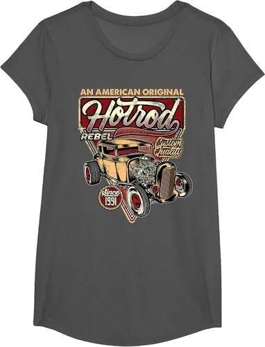 Vista 66 de Camiseta vintage Hot Rod Speed and Power para hombre Asphalt Grey