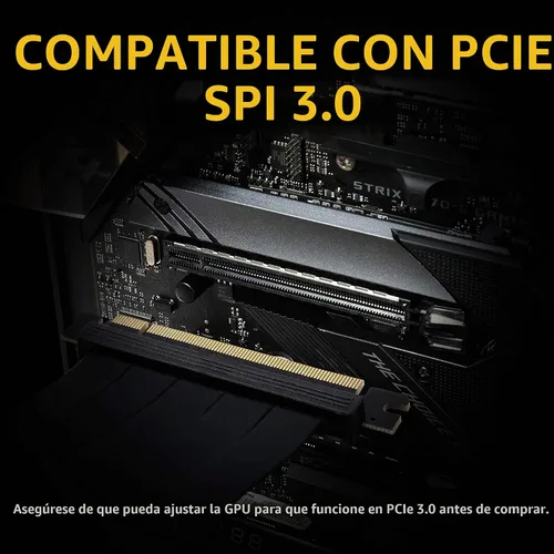 Vista 4 de EZDIY-FAB Soporte vertical para tarjeta gráfica con ARGB 5V 3Pin LED, montaje de GPU, kit de soporte VGA para tarjeta de video con cable elevador