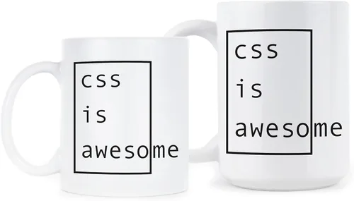 Vista 2 de We Got Good CSS is Awesome Mug Coder Taza de café Programador Taza Divertida Codificación Regalos