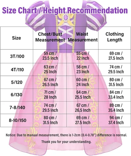 Vista 6 de knemmy Rapunzel - Vestido de Rapunzel para niñas, disfraz de princesa, ropa para niñas, Halloween, cosplay, cumpleaños, disfraz