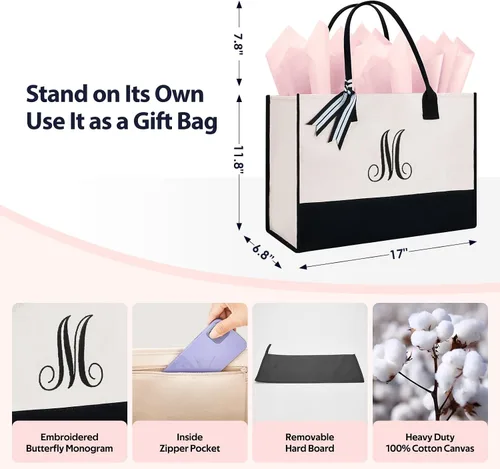 Vista 3 de Kepela Regalos para mujeres, regalos de cumpleaños para mujeres, su mamá buscadora, regalos personalizados, bolsa de mano con iniciales bordadas
