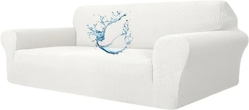 Vista 58 de Funda de sofá impermeable en forma de L, elástica, gruesa, antideslizante y suave, fundas para sofás de 1 plaza para un fácil cuidado, funda