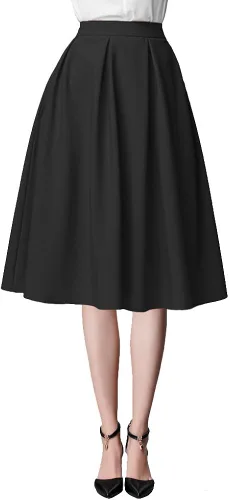 Vista 2 de Urban CoCo A line falda plisada Midi con bolsillos, para mujer