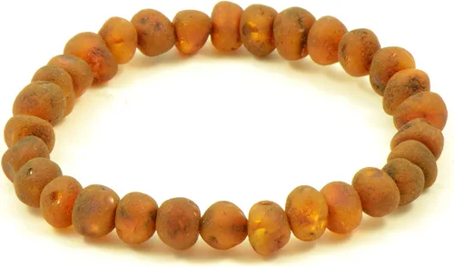 Vista 6 de Pulseras de ámbar crudo para adultos hechas con banda elástica, 7 pulgadas, hechas a mano con cuentas de ámbar báltico sin pulir/certificado