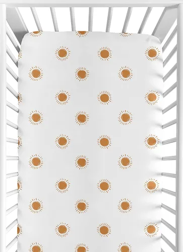 Vista 15 de Sweet Jojo Designs Mini sábana bajera para cuna para bebé (blanco y amarillo bohemio) para niñas o niños, guardería de recién nacidos/bebés, patios