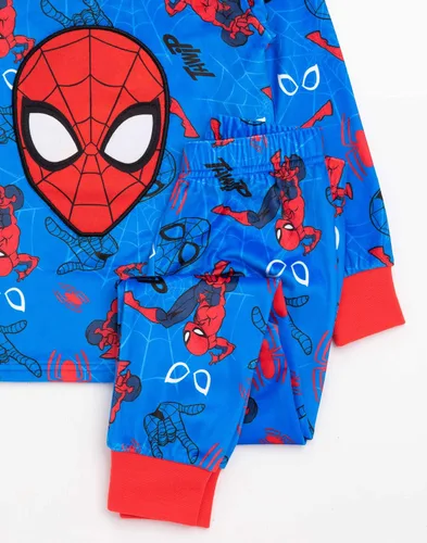 Vista 5 de Marvel Spider-Man - Pijama de forro polar súper suave para niños Azul