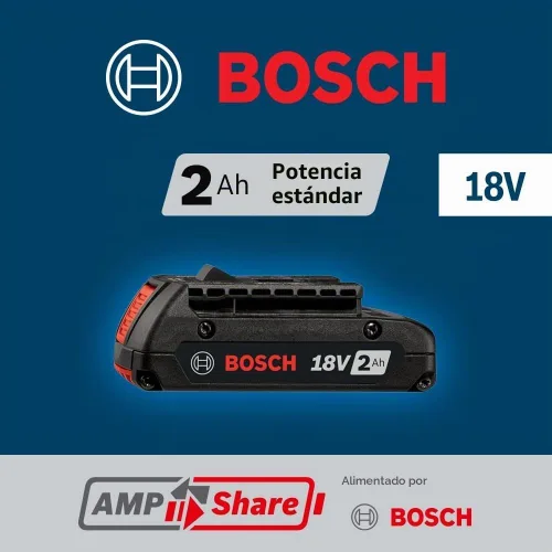 Vista 5 de Bat612- 2PK 18-volt iones de litio 2.0 Ah Bosch slim pack batería con indicador de combustible digital, 2-pack