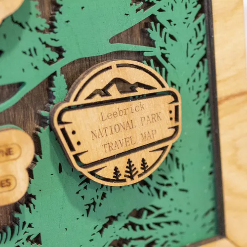 Vista 2 de Mapa de Viaje de Parque Nacional de Madera (Tu Nombre Personalizado)
