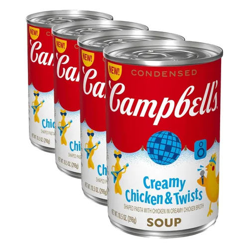 Vista 10 de Campbell's Sopa condensada de fideos con queso cheddar para niños, lata de 10.5 onzas