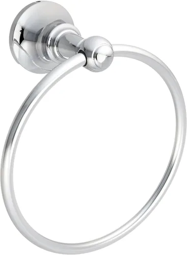 Vista 5 de Moen DN4408CH Vale - Soporte de papel higiénico giratorio de doble poste, cromado, 3.07 x 0.12 pulgadas y anillo de toalla DN4486CH Colección Vale