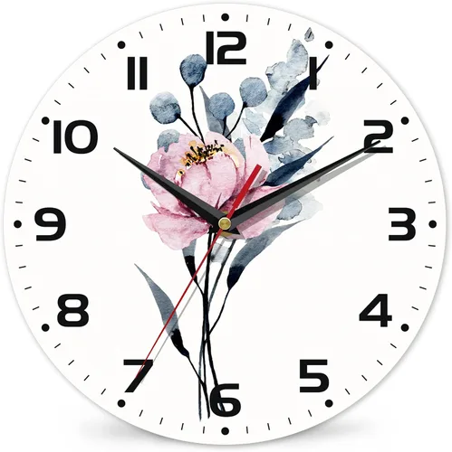 Vista 11 de Reloj para sala de estar, Hello, reloj de pared de verano, silencioso sin tictac, funciona con pilas, 10 pulgadas, decoración del hogar para sala