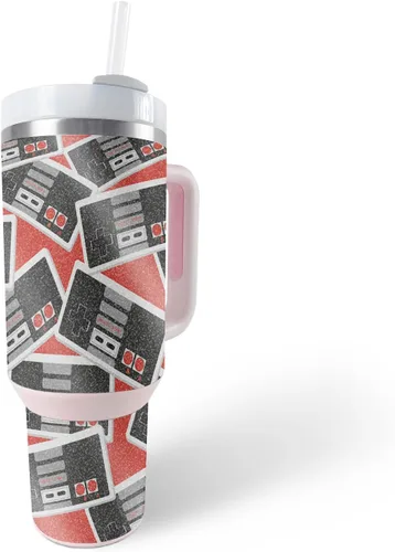 Vista 15 de MightySkins - Vaso con purpurina brillante compatible con Stanley The Quencher H2.0 FlowState de 40 onzas, parte trasera de cascabel, acabado