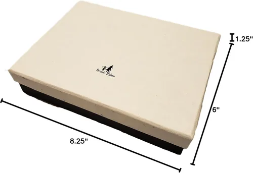 Vista 6 de Álbum de fotos rústico de cuero genuino con caja de regalo, páginas estilo álbum de recortes, capacidad para 60 fotos de 4 x 6 o 5 x 7 pulgadas