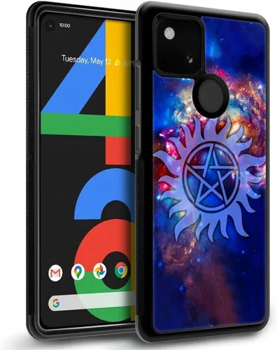 Vista 2 de CARLOCA Funda compatible con Google Pixel 4A, diseño de cosmos sobrenatural, ultra protección, a prueba de golpes, silicona suave, TPU