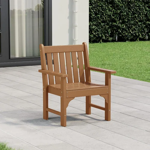 Vista 27 de WestinTrends Malibu Outdoor Patio HDPE Adirondack Silla de comedor para patio, color negro
