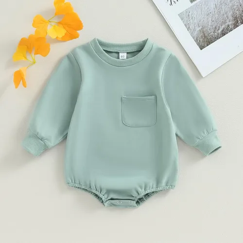 Vista 2 de AEEMCEM Sudadera de gran tamaño para bebé niño y niña, mameluco de manga larga, con bolsillo, con burbujas, suéter de otoño
