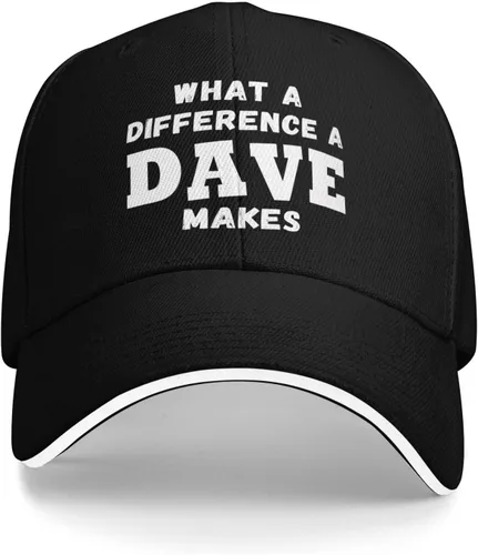 Vista 11 de What A Differences A Dave Makes Hat Gorra de béisbol Sombreros para hombres Sombrero ajustable