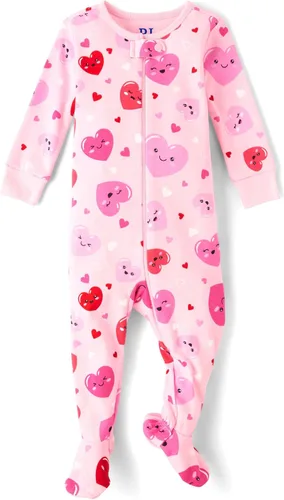 Vista 6 de The Children's Place baby-girls And Toddler Long Sleeve 100% Cotton Zip-front One Piece Footed Pajama