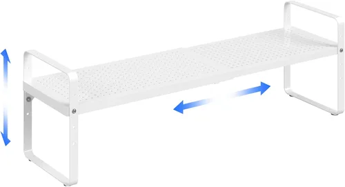 Vista 10 de Organizador de estantes ampliables de metal ajustable para especias, estantes de almacenamiento independientes para armario de cocina, debajo