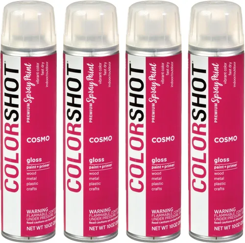 Vista 50 de COLORSHOT Pintura en aerosol brillante, aromaterapia (lavanda) 10 onzas, paquete de 4, pintura acrílica de secado rápido, uso en interiores