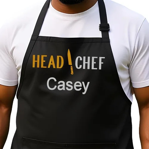 Vista 27 de Delantal de chef personalizado para hombres, diseño bordado personalizado, cocina profesional, barbacoa, parrilla, para papá, decorado en Estados