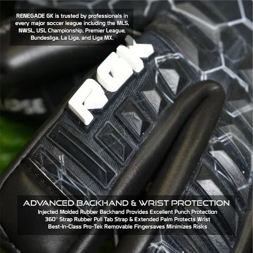 Vista 6 de Renegade GK Eclipse - Guantes de portero de fútbol de nivel profesional, para adultos y jóvenes (tallas 7 a 12, nivel 5) agarre de contacto EXT