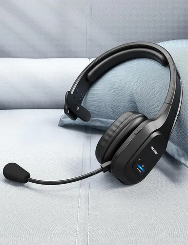 Vista 8 de TECKNET Auriculares Bluetooth para camionero, auriculares Bluetooth con micrófono AI cancelación de ruido inalámbricos en la oreja, auriculares