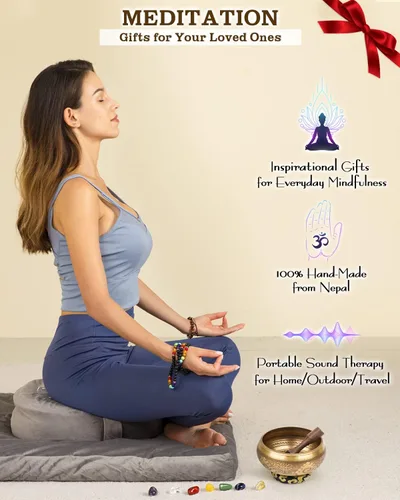 Vista 7 de Cuencos Cantores Tibetanos, Cuencos de Sonido Auténticos para Meditación Hechos a Mano en Nepal para Yoga, Sanación de Chakras, Atención Plena