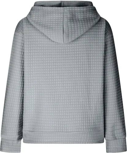 Vista 4 de Sudadera con capucha estampada a cuadros para mujer, con cordón y bolsillos, blusa suelta a la moda, ropa diaria de otoño