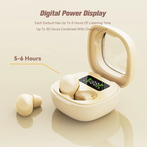 Vista 6 de Xmenha Auriculares invisibles Bluetooth más pequeños discretos, pequeños oídos pequeños, inalámbricos, con Bluetooth, pequeños, invisibles, ocultos