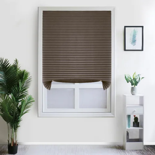 Vista 10 de Persianas Temporales para Ventanas sin Cordón, Persianas de Papel Plisado Autoadhesivas, Cortinas para Ventanas, Persianas Opacas para Ventanas