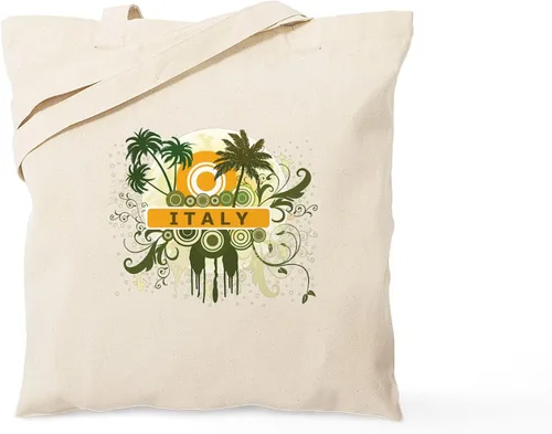 Vista 16 de CafePress Positano, Italia Tote Bag Bolsa de compras de lona beige reutilizable, Caqui, S