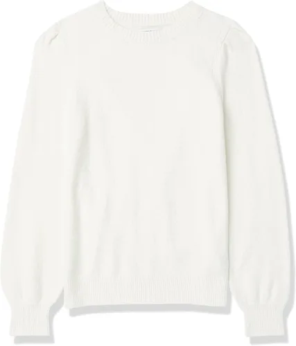 Vista 6 de Tienda Essentials - Suéter de cuello redondo con hombros plisados suave al tacto para mujer