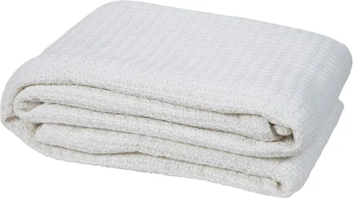 Vista 4 de HILLFAIR Manta 100% algodón peinado, manta de cama Twin XL, suave, acogedora, cálida, mantas multipropósito para decoración del hogar de lujo, 66 x