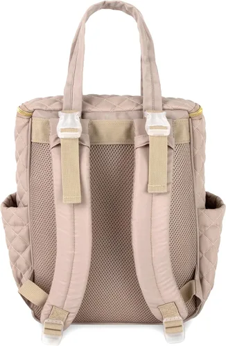 Vista 5 de Jessica Simpson Mochila acolchada para pañales con bolsillos aislados, cambiador portátil, correas de cochecito, inserto organizador de 3 piezas