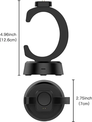 Vista 7 de Hahace Paquete de 2 bases de carga compatibles con Amazfit T-Rex 3 PRO, T-Rex 3, Helio Strap, Balance, Balance 2 Base de carga en forma de C 2 Pack