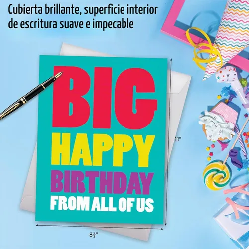 Vista 3 de P3939 Jumbo tarjetas divertidas "Big 40 Birthday" con sobre (versión extra grande de 8.5'' x 11'').