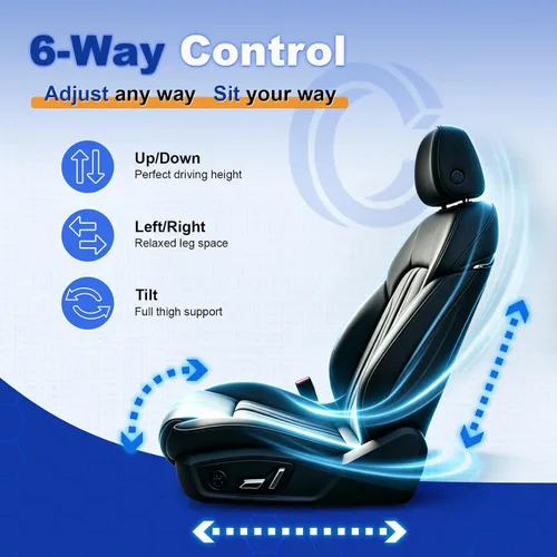 Vista 4 de Interruptor de ajuste de 6 vías para asiento del conductor, compatible con Chevy GMC 2004-2013, reemplaza 12451495