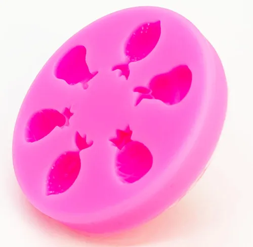 Vista 3 de 2 moldes de silicona en forma de piña, pera, limón en 3D, para bricolaje, dulces, postres, pasta de goma, pudín de cristal, decoración de pasteles