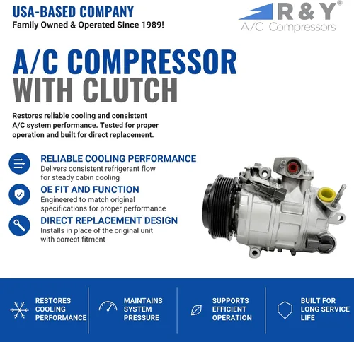 Vista 2 de RYC Compresor de aire acondicionado automotriz y embrague de aire acondicionado AIG358