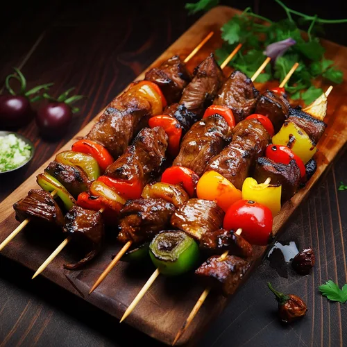 Vista 3 de BambooMN Marca - Brochetas de bambú redondas de punta afilada premium 4.1" X 0.098 in - 300pcs
