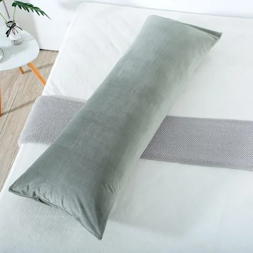Vista 4 de YANHOMY Funda de almohada corporal ultra suave de 20 x 54 pulgadas con cierre de cremallera oculto para adultos, mujeres embarazadas, suave y Gris